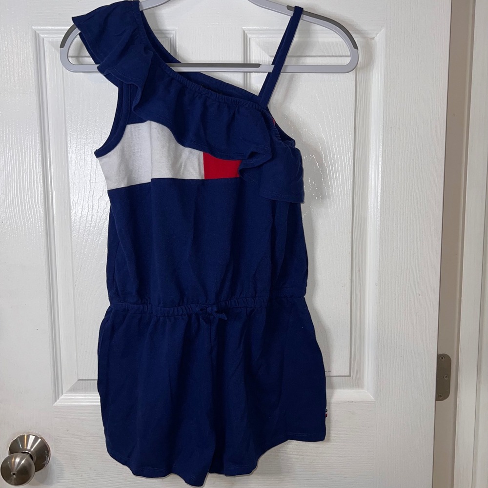 NWT Tommy Hilfiger Romper One Shoulder Ruffle‎ Casual Travel Girls Size L(12/14)